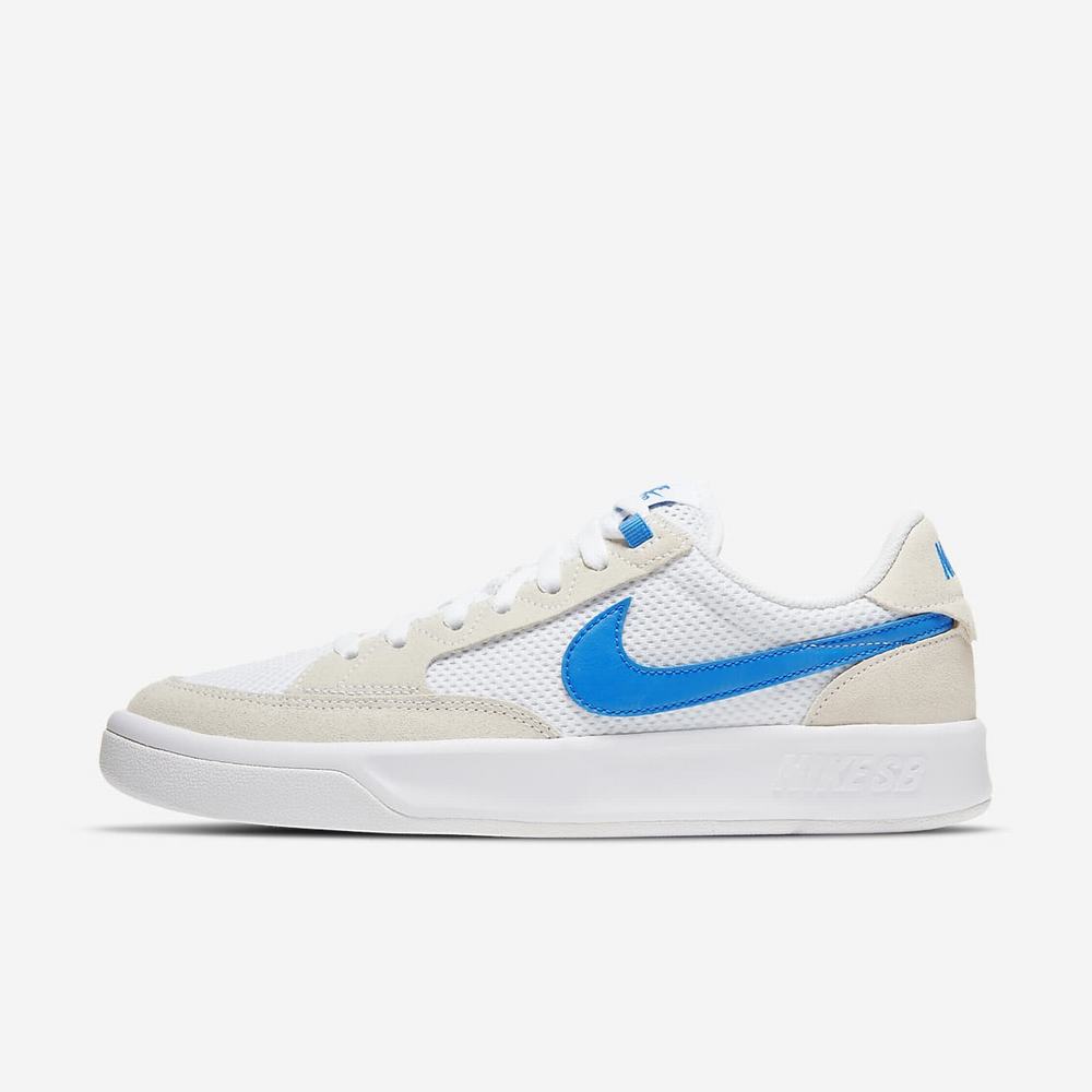 Chaussure De Skate Nike SB Adversary Blanche 8593-217 White/White/White/Photo Blue Homme | AYE-39419619